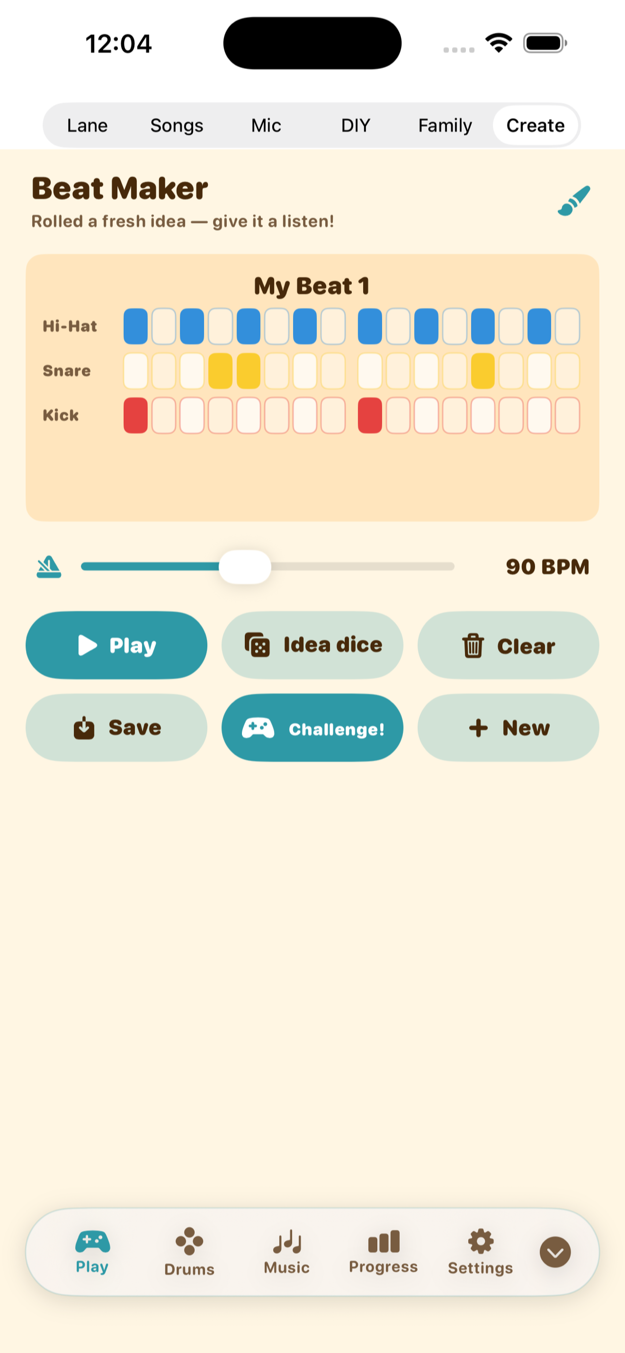 LetDrum v1.1 自建節奏關卡，可設定 BPM 並編排鼓點