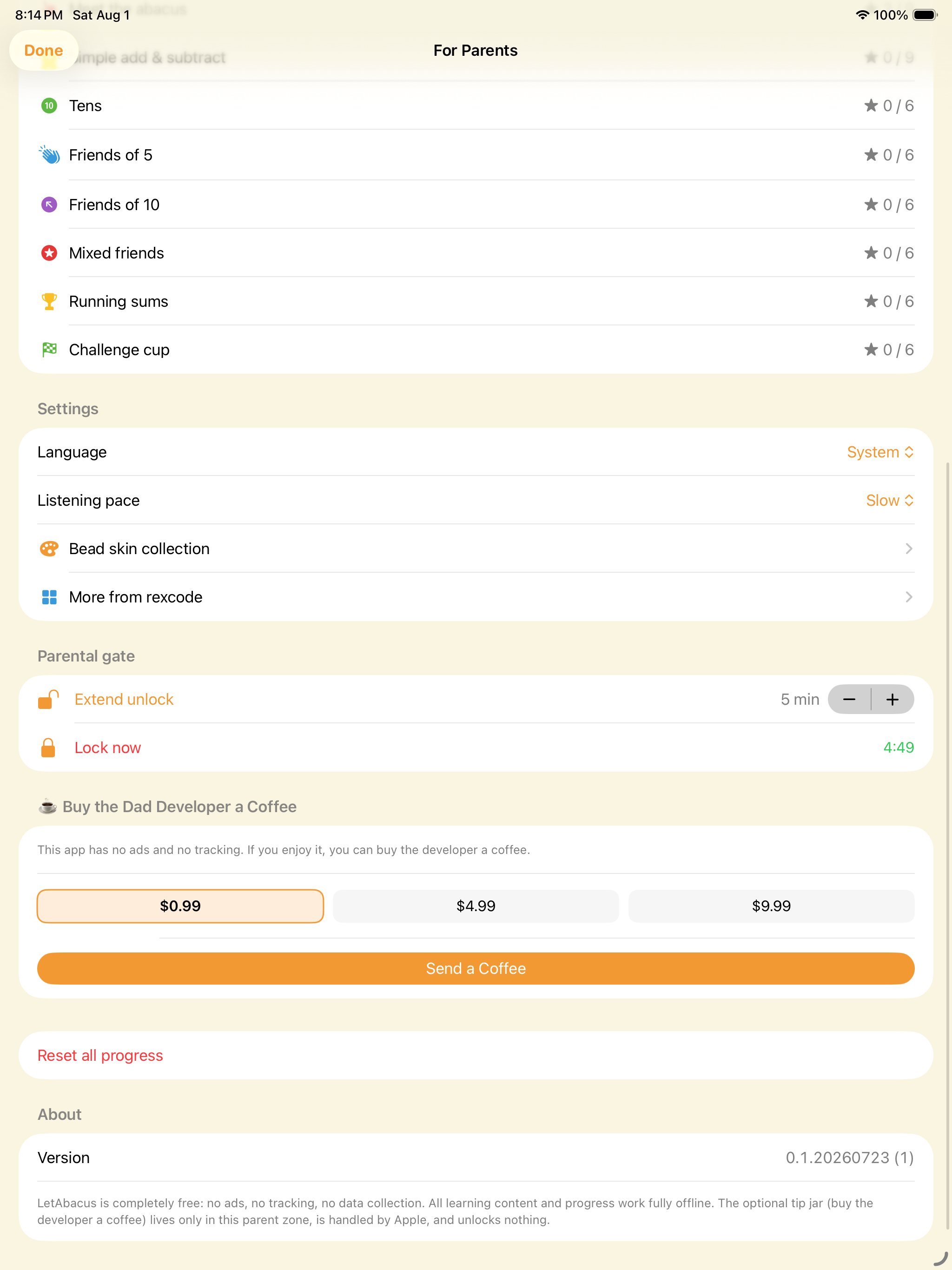 iPad 完整進度 Full progress