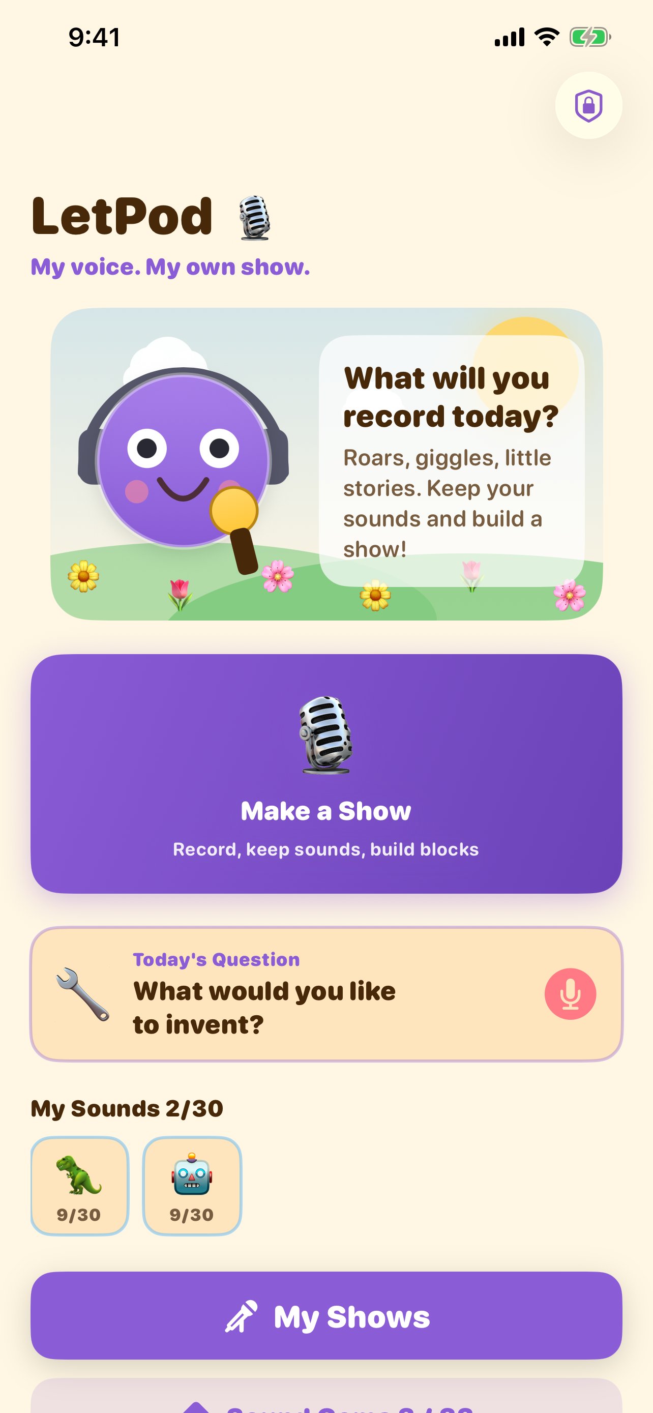 LetPod — Home: what will you record today?