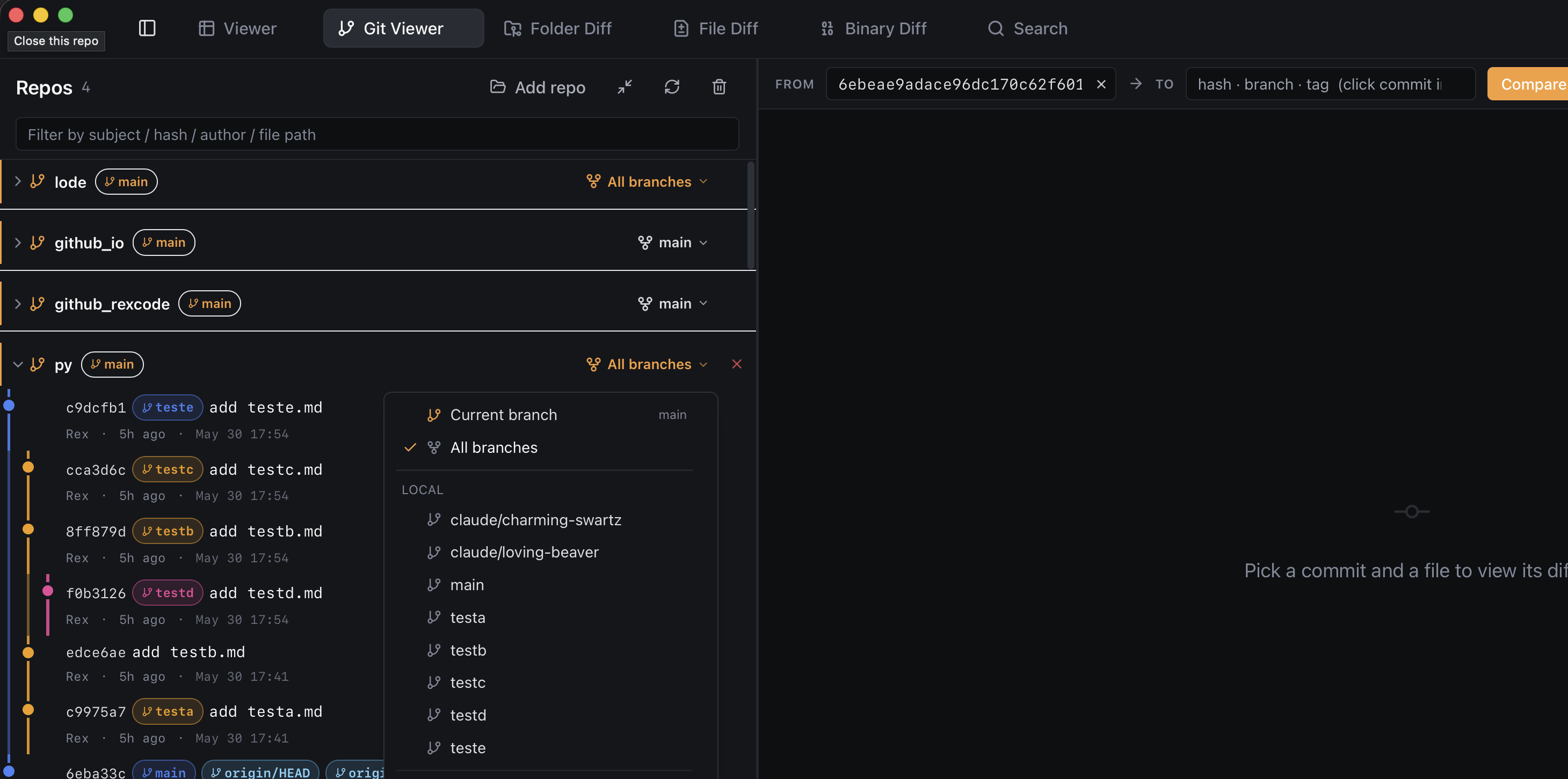 Multi-Branch Viewer