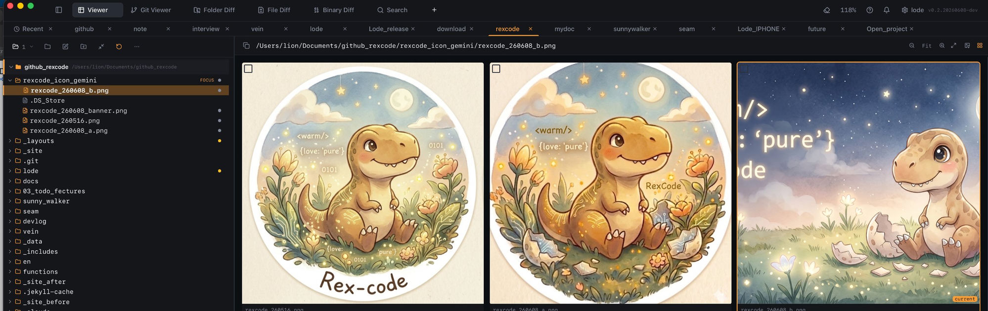 Multi-picture view tabs