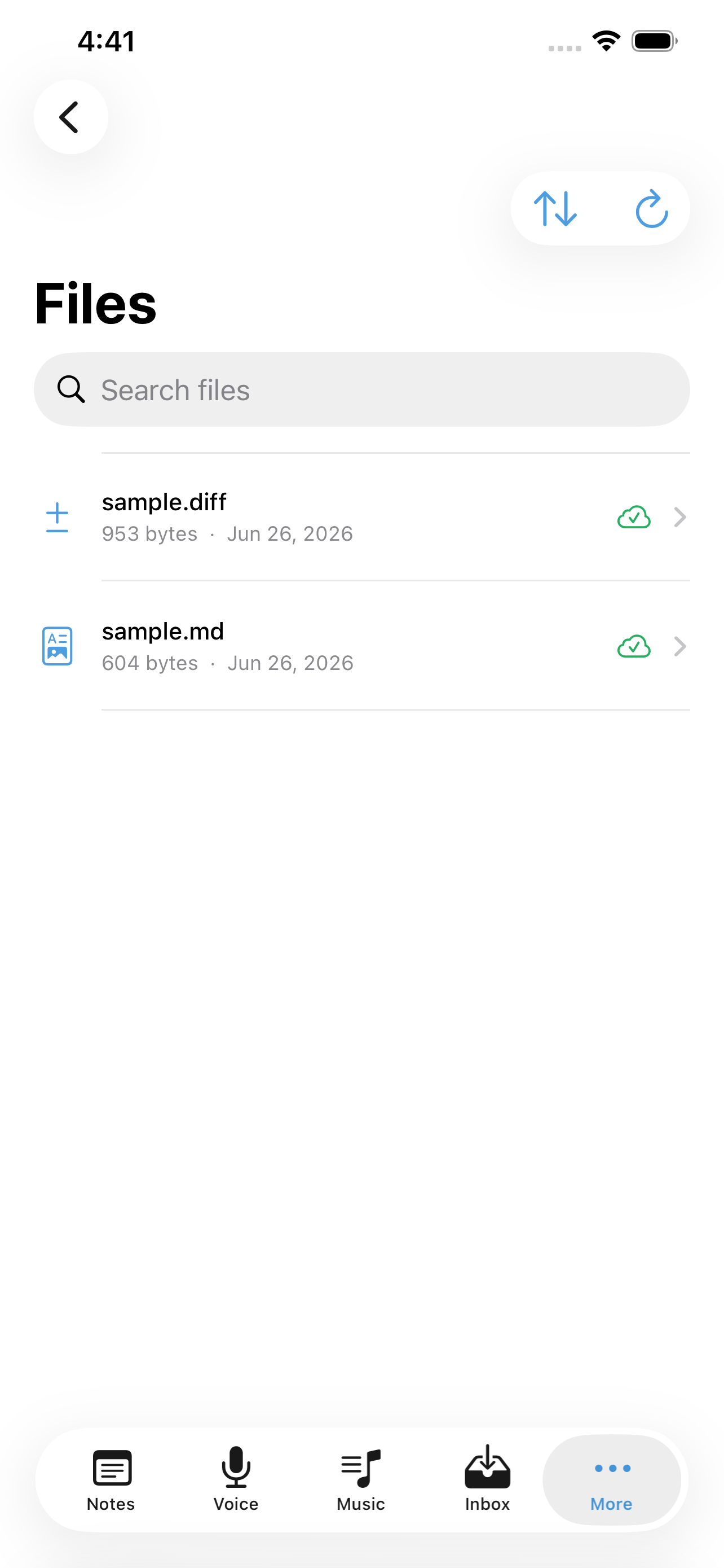 Files 一覽所有檔案、搜尋、iCloud 同步狀態