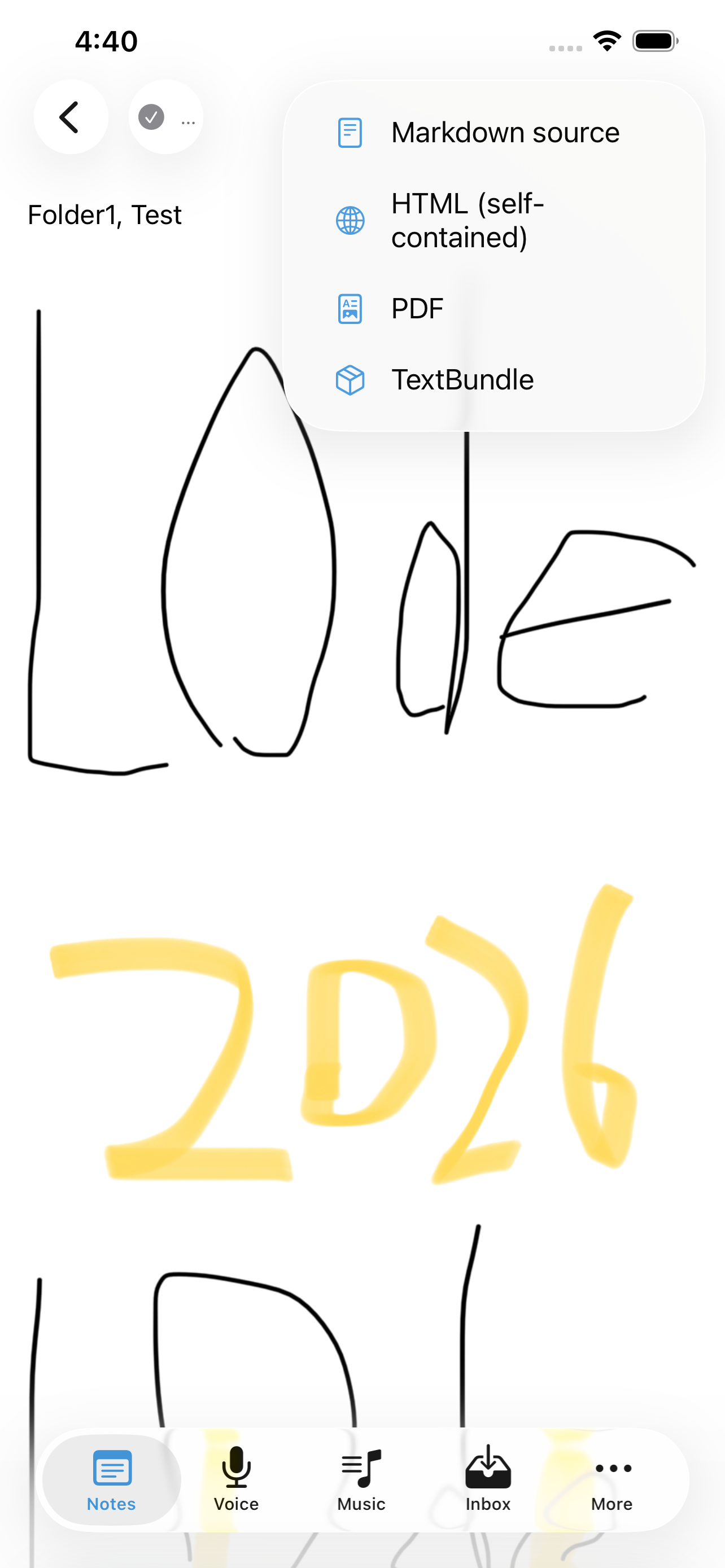 Notes 一鍵匯出 Markdown、HTML、PDF、TextBundle