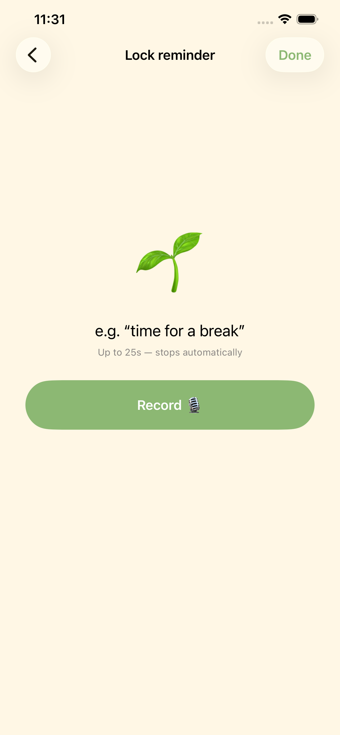 錄製語音提醒 Record a voice reminder