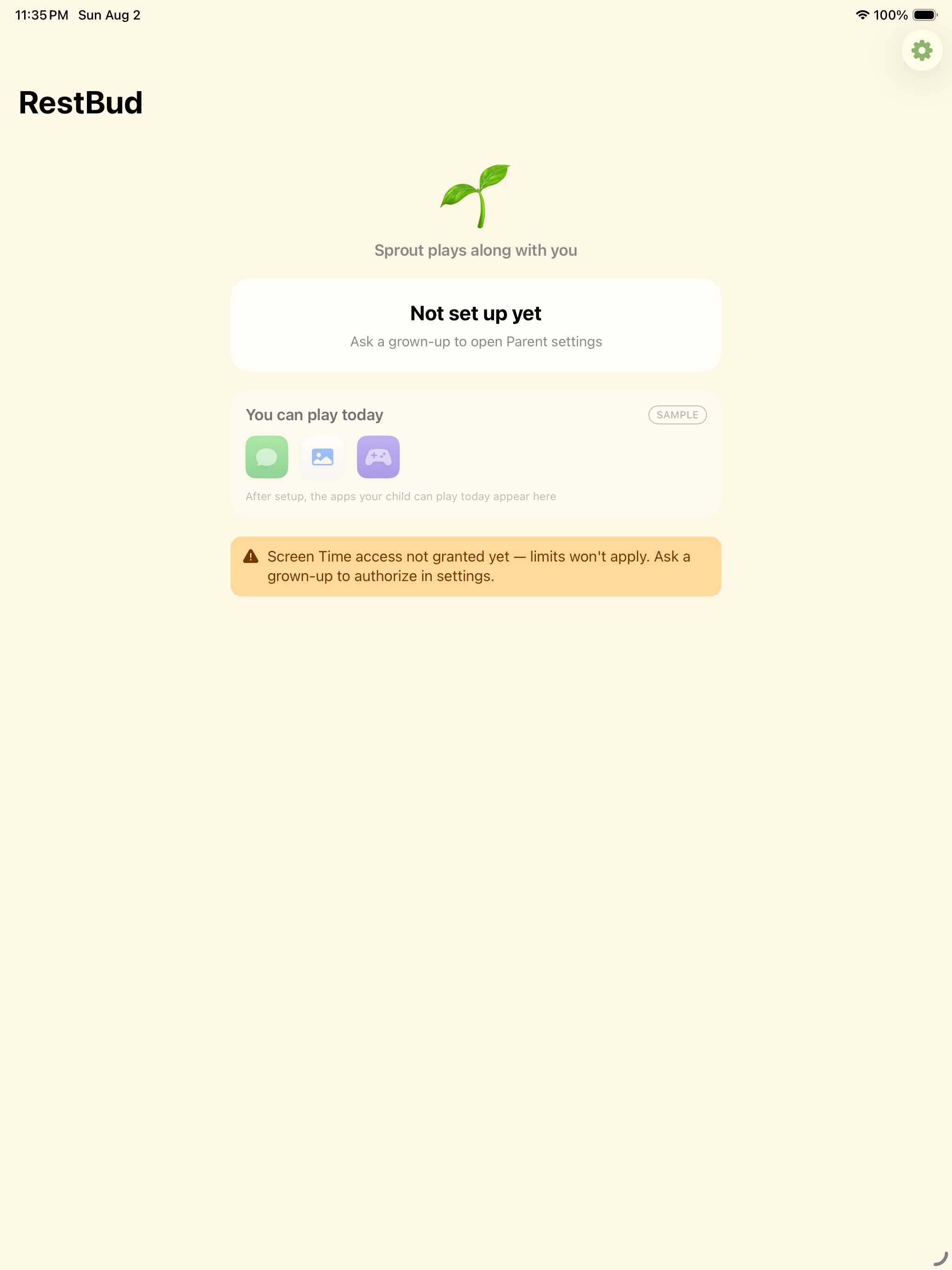 iPad 孩子的主畫面 Child home screen on iPad