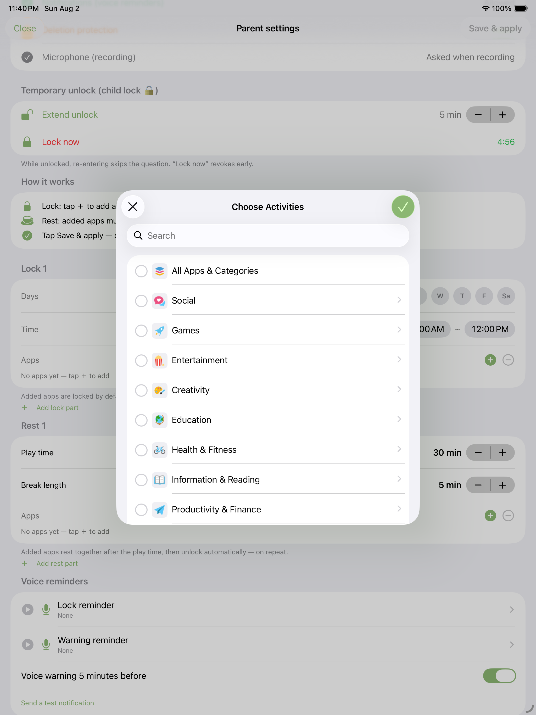 iPad Apple 官方 App 選取器 Choose Activities on iPad
